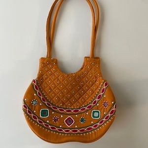 Terracotta Beaded Shoulder Bag